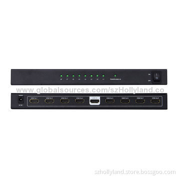 4K HDMI Splitters, 1-in-8 Out with UL, CCC, CE, FCC Compliance